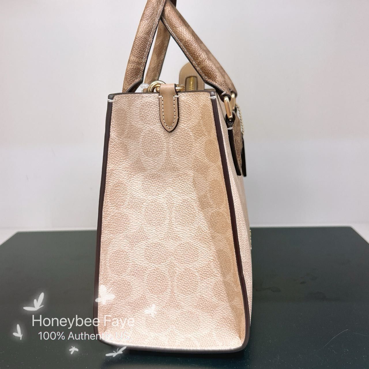 Coach Maggie Small Tote Bag In Blocked Signature Canvas CY676 Size ONE SIZE - 3 Thumbnail