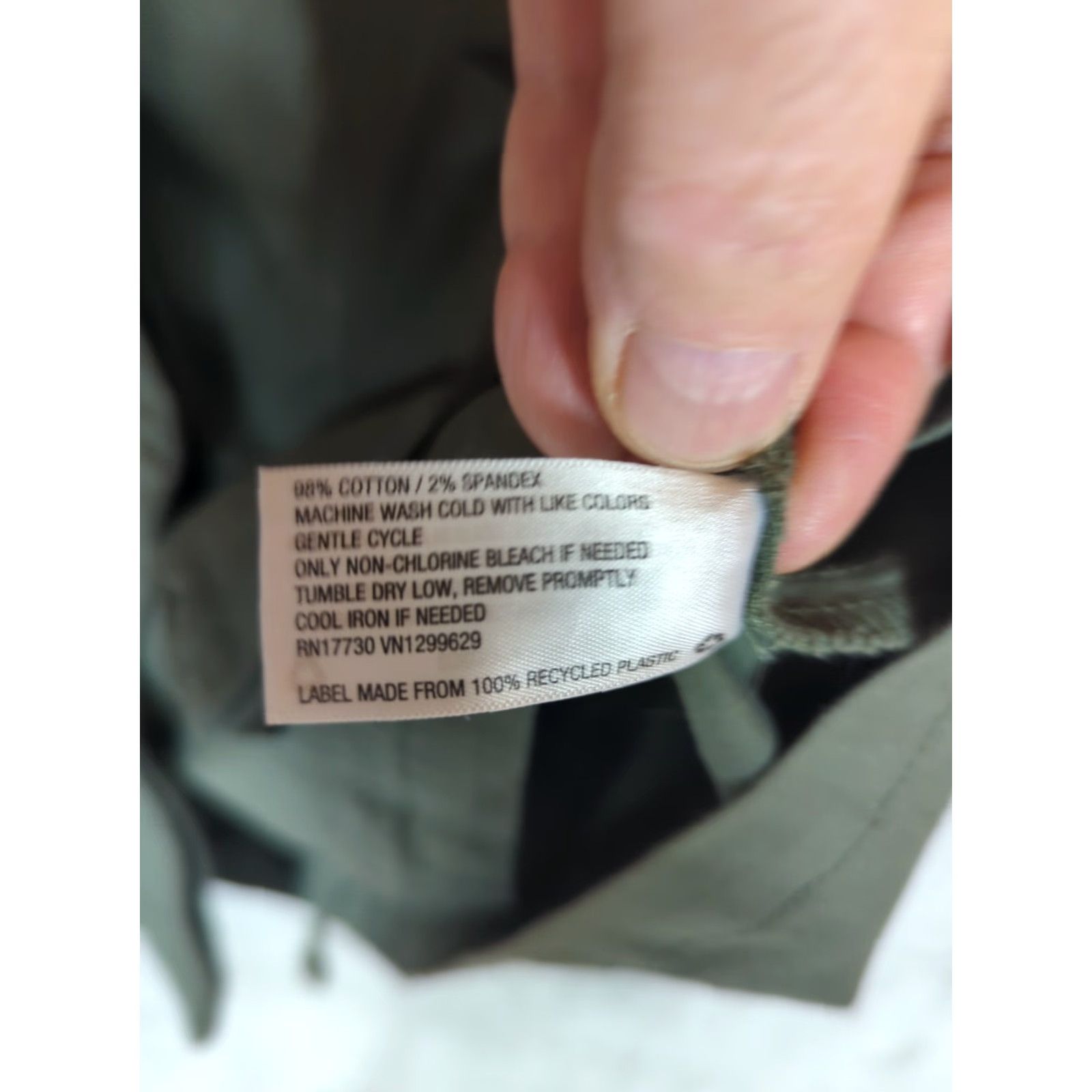 Vintage Knox Rose Jacket Women’s M Army Green Black Stars Allover Print Long Sleeve Cotton Twill Button Closure Casual Size M / US 6-8 / IT 42-44 - 3 Thumbnail