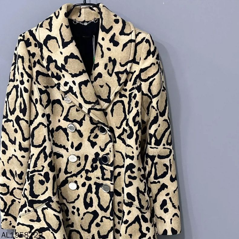 Gucci Midlength Leopard Print Coat-2506 Size S / US 4 / IT 40 - 2 Thumbnail