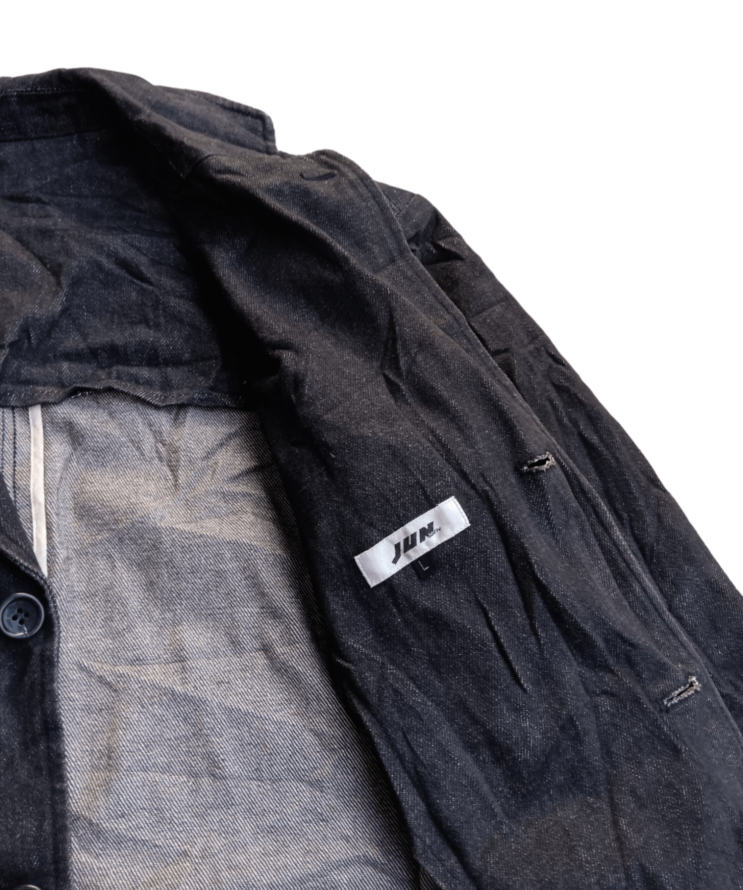 Japanese Brand Vintage Jun men japanese denim blazer jacket Size US L / EU 52-54 / 3 - 5 Thumbnail