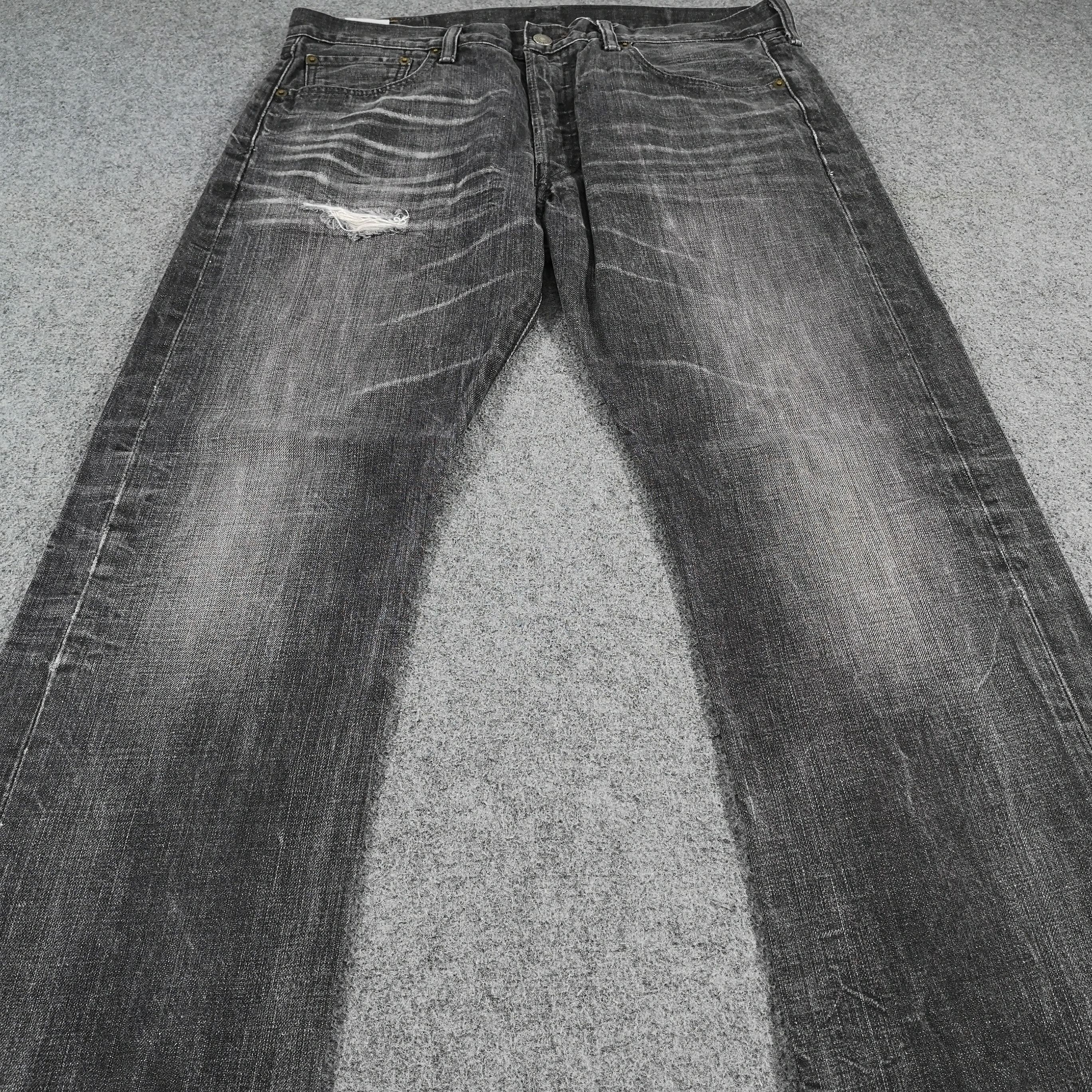Levi's Vintage Levis 501 Faded Black Jeans-JM1074 Size US 35 - 3 Thumbnail