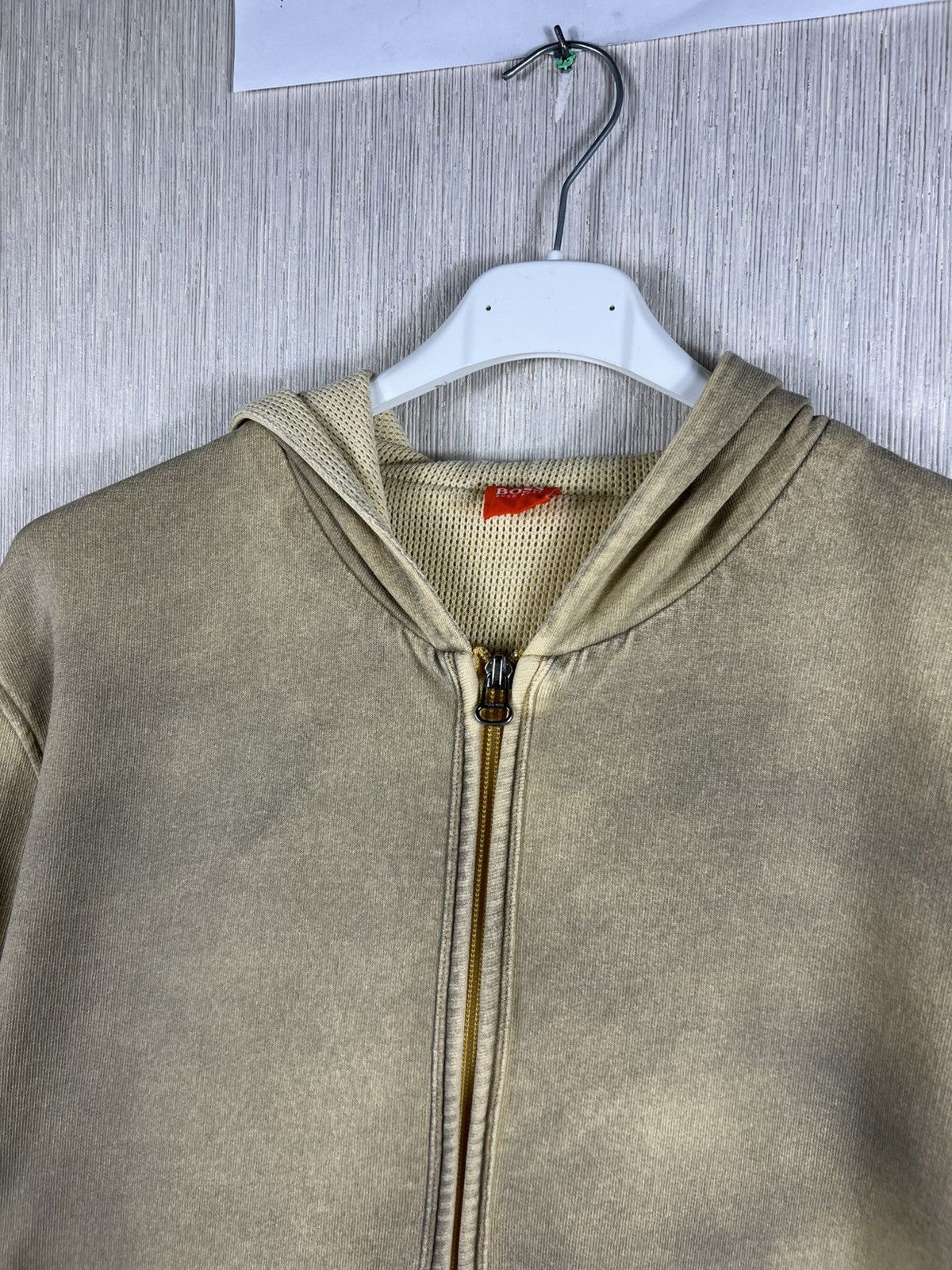 Hugo Boss Vintage Hugo Boss y2k dusty burned thermal zip basic hoodie Size US L / EU 52-54 / 3 - 9 Thumbnail
