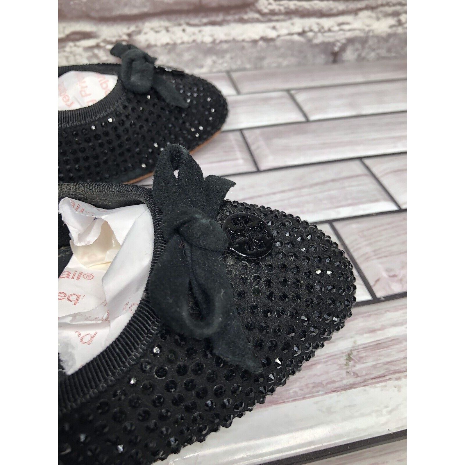 Tory Burch Tory Burch Phoenix Black Pump Rhinestone Soho Lux Suede Wome Size US 7.5 / IT 37.5 - 4 Thumbnail