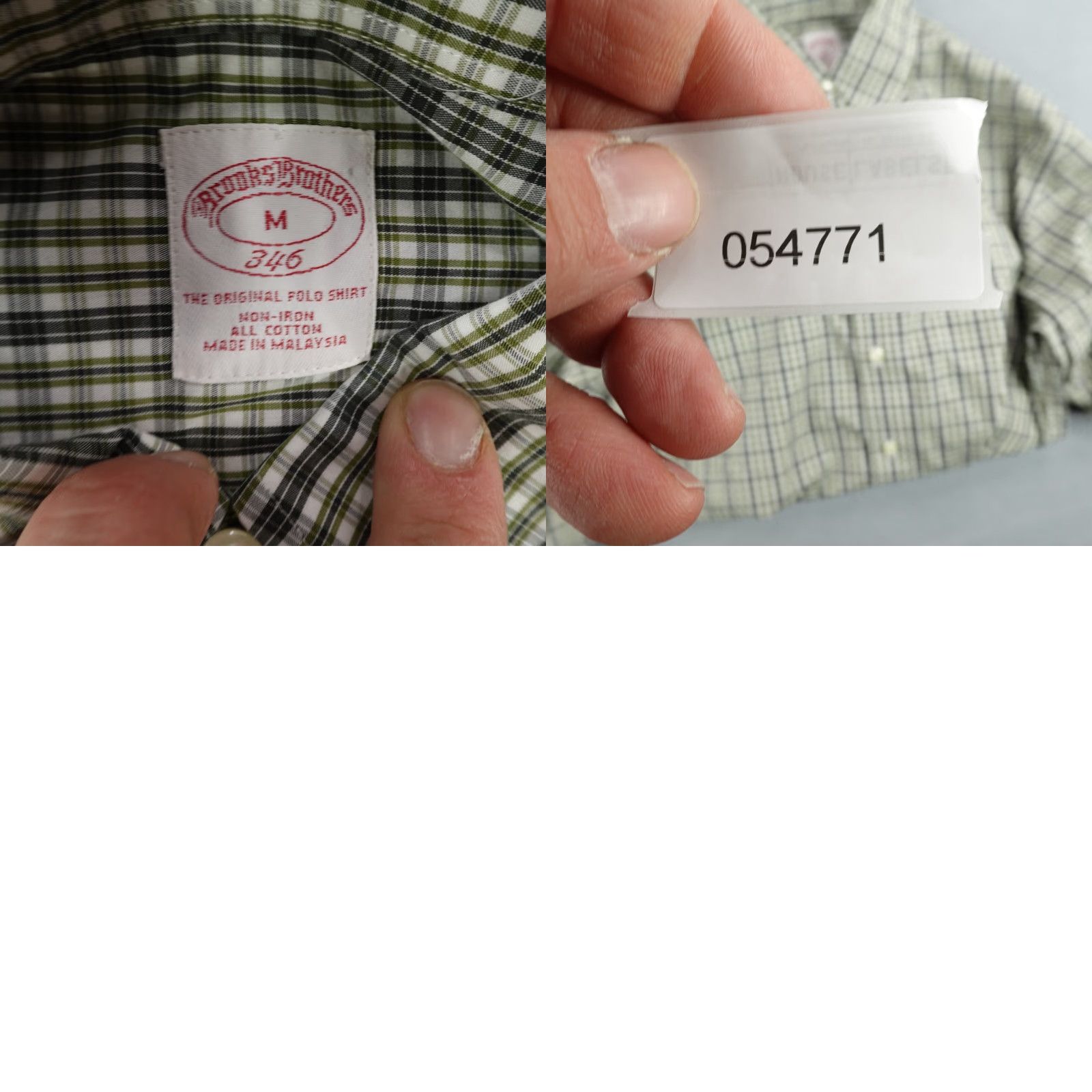 Brooks Brothers Brooks Brothers Shirt Mens M Green Blue White Plaid Button-Up Non-Iron 345 Size US M / EU 48-50 / 2 - 8 Thumbnail