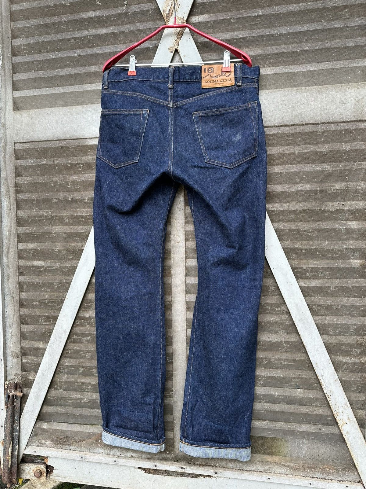 KOJIMA GENES 👹Kojima Genes Japan Straight Cut Denim Pants Size US 33 - 2 Thumbnail