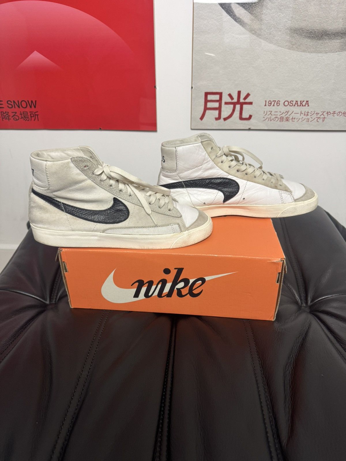Nike Nike Blazer Mid 77 Vintage x Slam Jam Leather Swoosh Sneaker Size US 8.5 / EU 41-42 - 2 Thumbnail