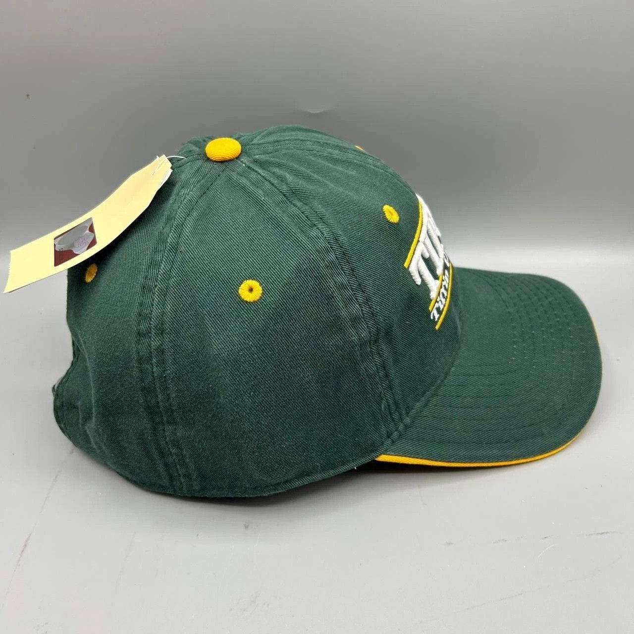 The Game Tiffin University Hat Green Yellow NCAA Strap Back Cotton Size ONE SIZE - 8 Thumbnail