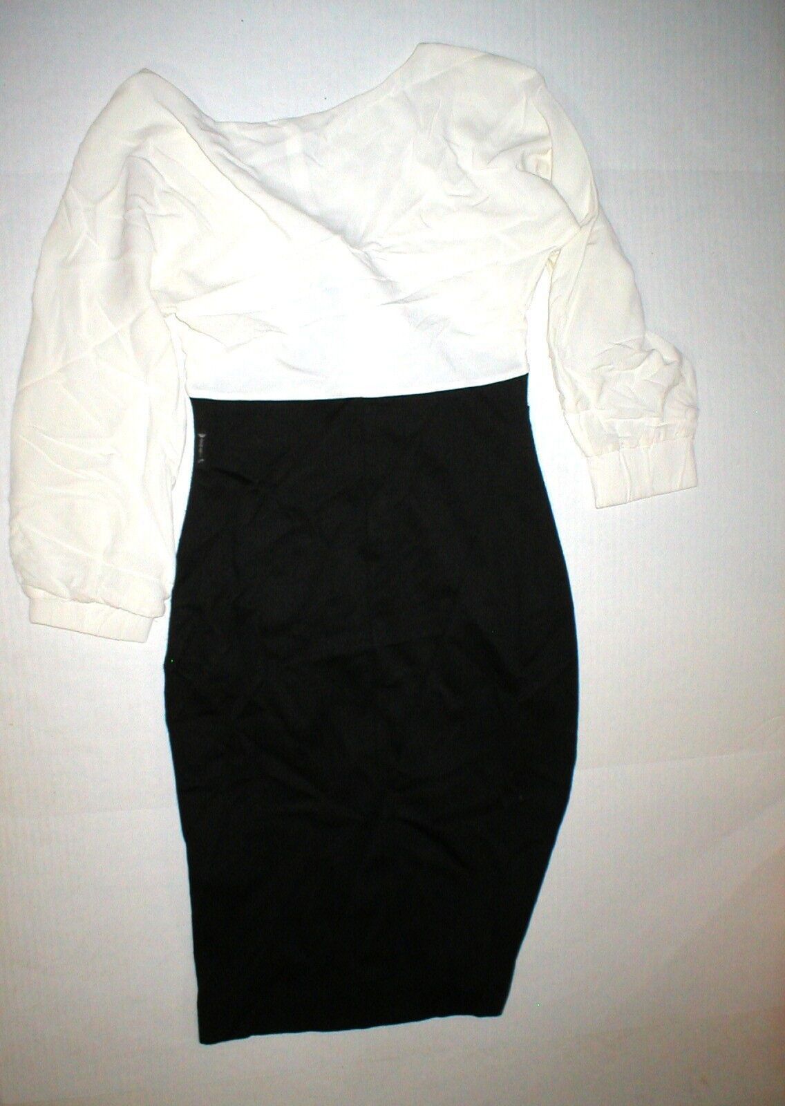 Armani New Women NWT 4 Armani Jeans AJ White Black Italy S Dress 40 Size S / US 4 / IT 40 - 7 Thumbnail