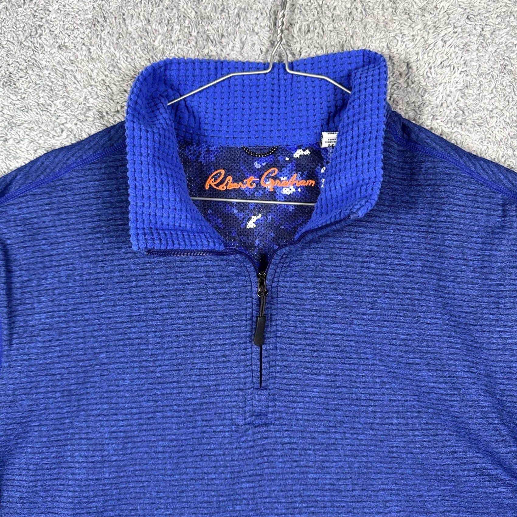 Robert Graham Robert Graham Jacket Men's M Classic Fleece Tech 1/4 Zip Pullover Sweater Size US M / EU 48-50 / 2 - 2 Thumbnail