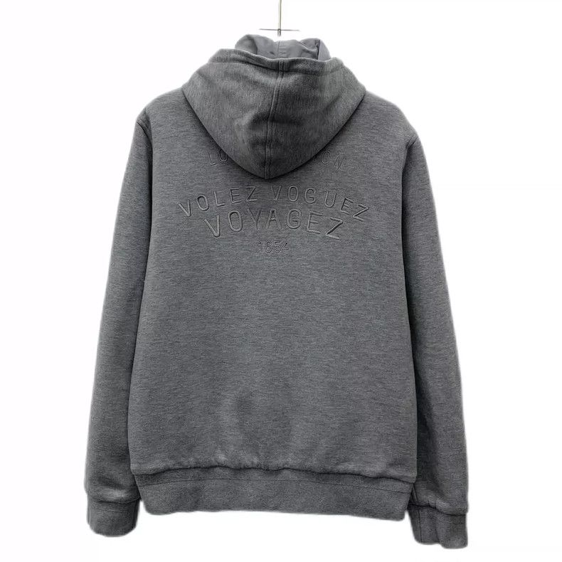 Louis Vuitton Louis Vuitton Grey monogrammed embroidered cotton hooded s Size US S / EU 44-46 / 1 - 2 Thumbnail
