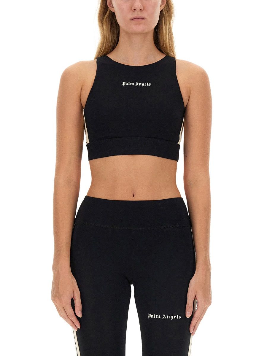Palm Angels PALM ANGELS TOPS WITH LOGO - BLACK Size S / US 4 / IT 40 - 1 Thumbnail