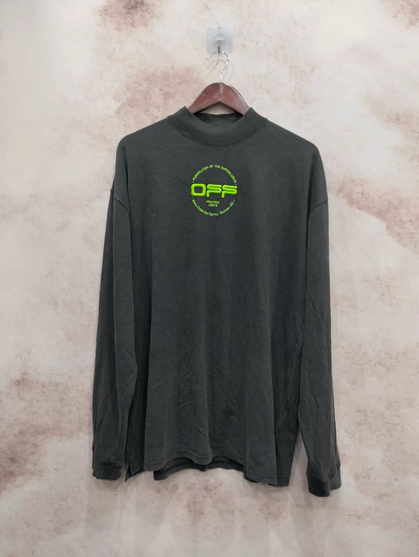 Off-White OFF-WHITE OFF Logo Front/Back Hand Graphic Sweatshirt M Size US M / EU 48-50 / 2 - 1 Thumbnail