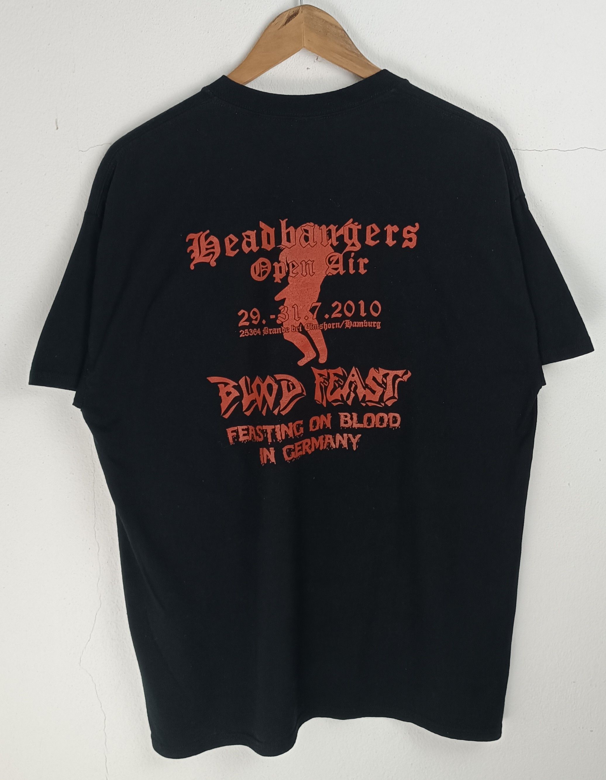 Band Tees VINTAGE 2010 BLOOD FEAST GERMANY METAL TOUR TEE Size US L / EU 52-54 / 3 - 4 Thumbnail