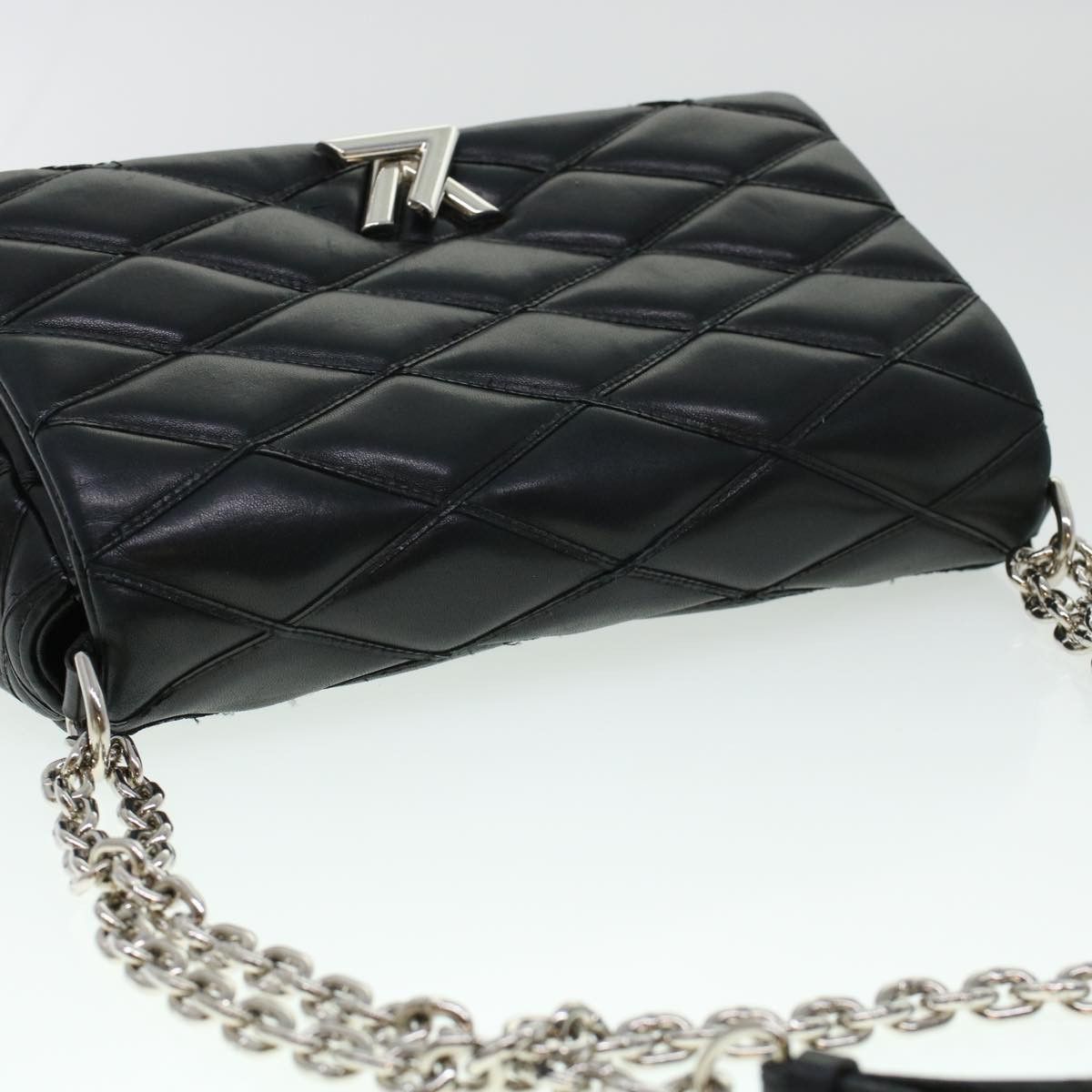 Louis Vuitton LOUIS VUITTON Quilted Martage Shoulder Bag Calfskin Black Size ONE SIZE - 6 Thumbnail