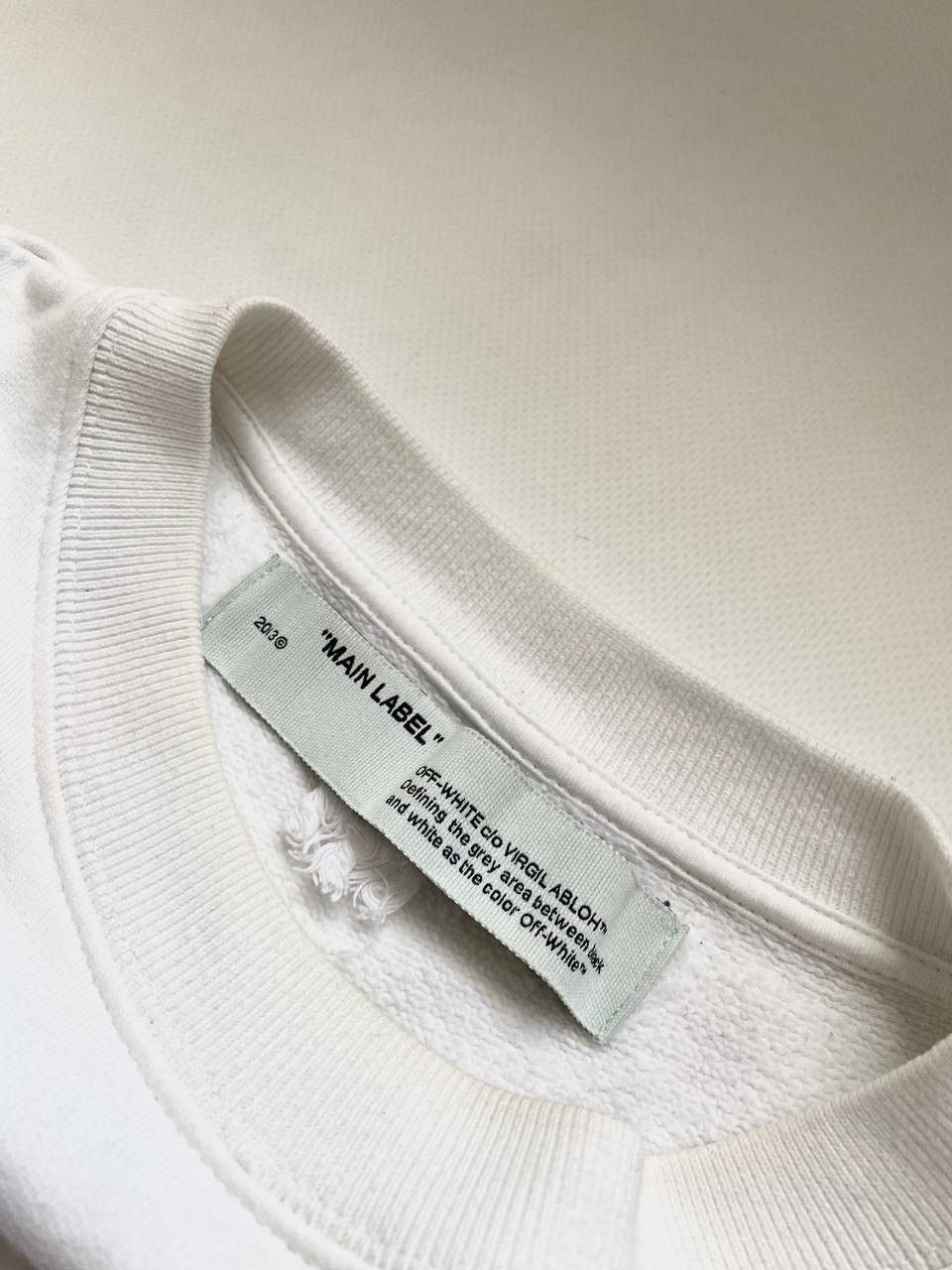 Off-White RARE OFF-WHITE MAIN LABEL FALL-WINTER 19-20 2013 SWEATSHIRT Size US L / EU 52-54 / 3 - 6 Thumbnail