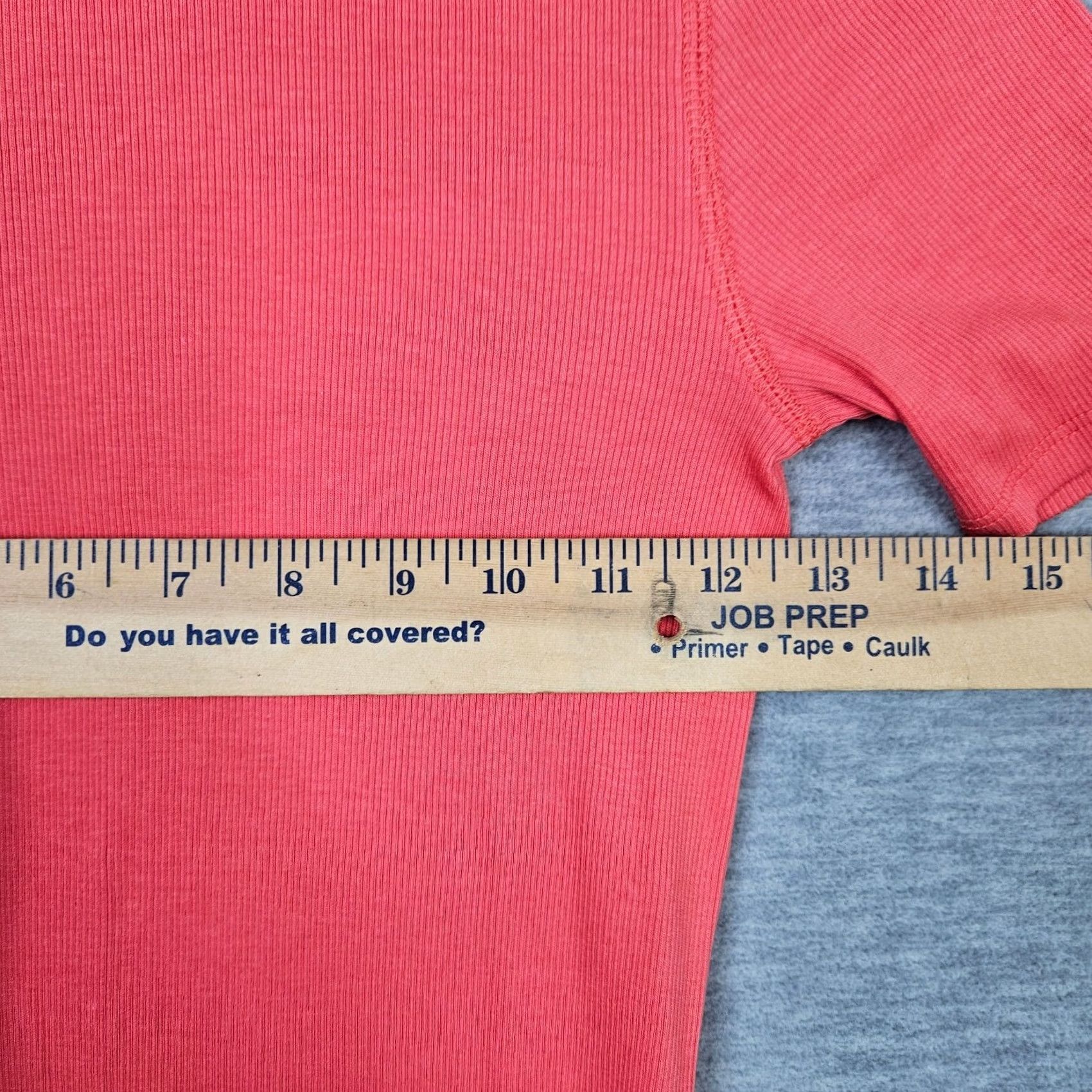 Everlane Everlane Women's Ribbed Crew Neck Short Sleeve Orange Tee XS NEW Size 26" / US 2 / IT 38 - 4 Thumbnail