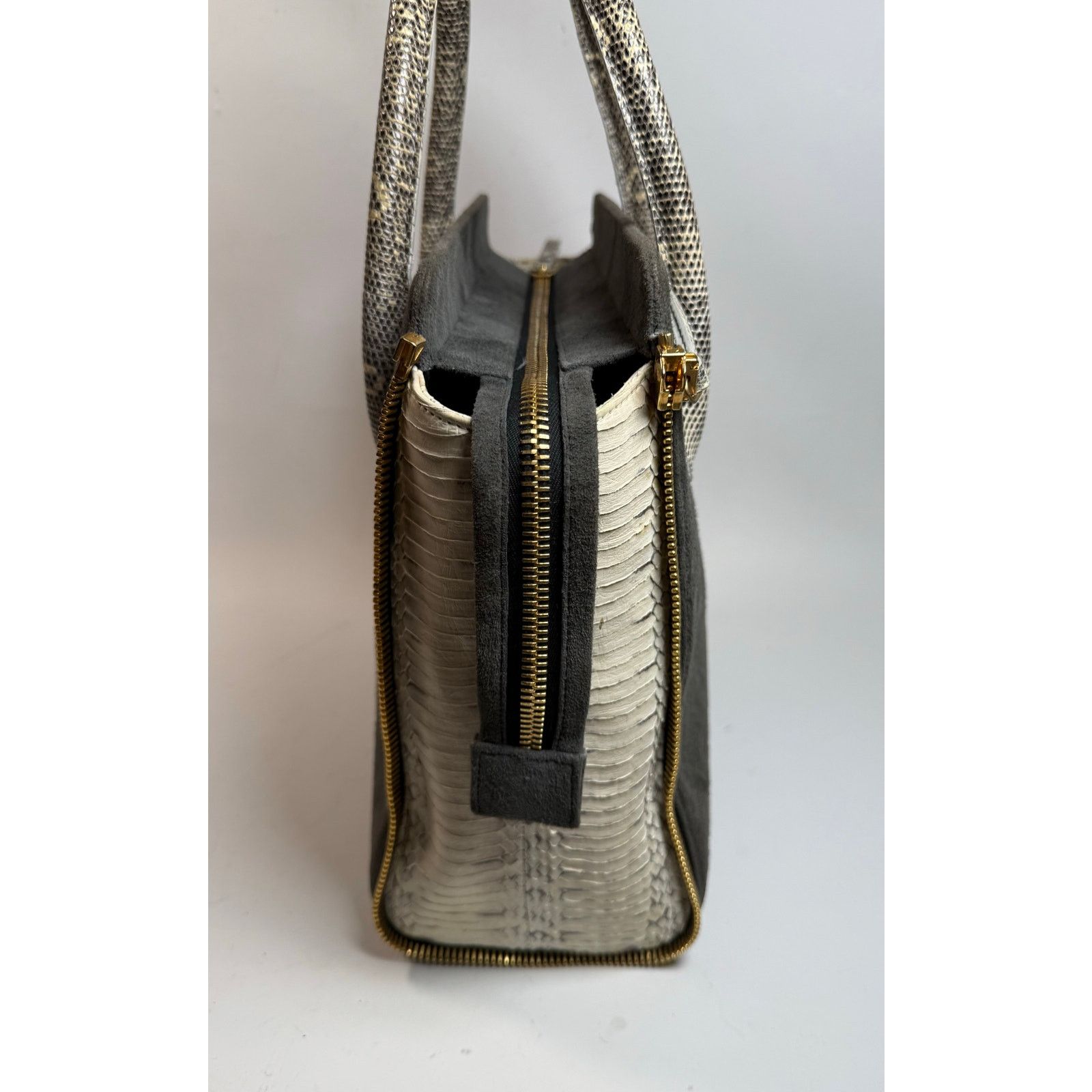 Designer Paige Gamble Ines Ponyhair Bag Python $2400 Size ONE SIZE - 12 Thumbnail