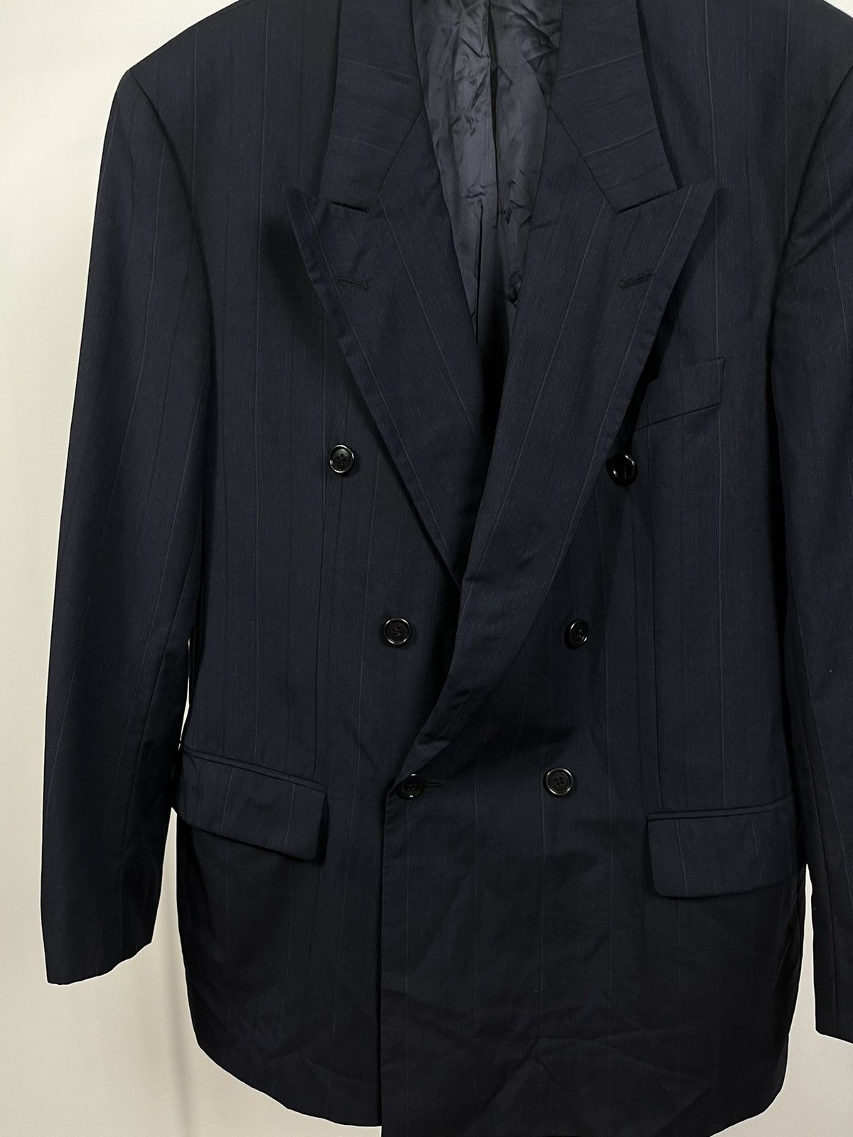 Hugo Boss Men`s Hugo Boss Double Breasted Black Wool Blazer Size M Size 40R - 3 Thumbnail
