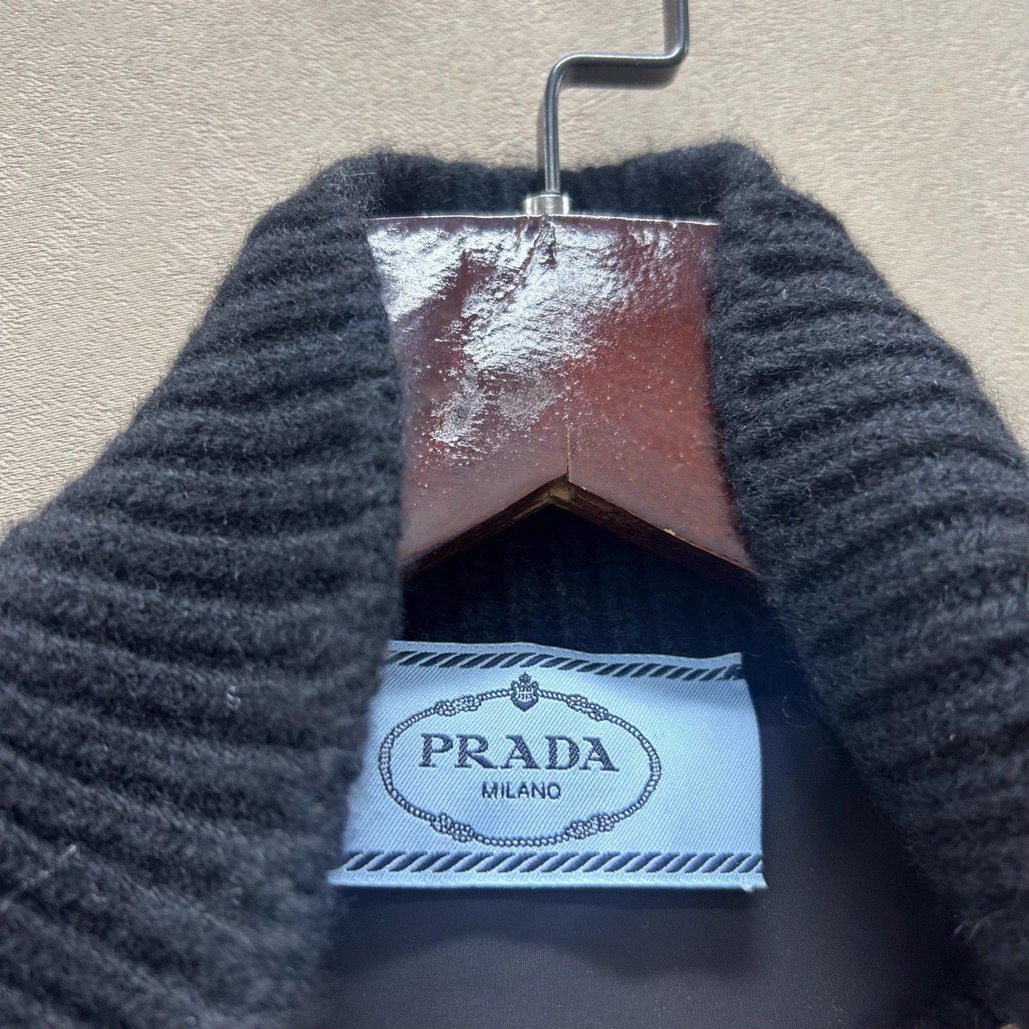 Prada PRADA color blocked logo print stand collar wool coat 40 Size US XXS / EU 40 - 3 Thumbnail
