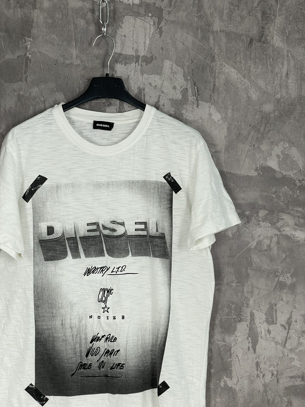 Diesel × Vintage DIESEL Y2K AVANT GARDE BIG LOGO 90s Retro Crazy T SHIRT Size US M / EU 48-50 / 2 - 4 Thumbnail