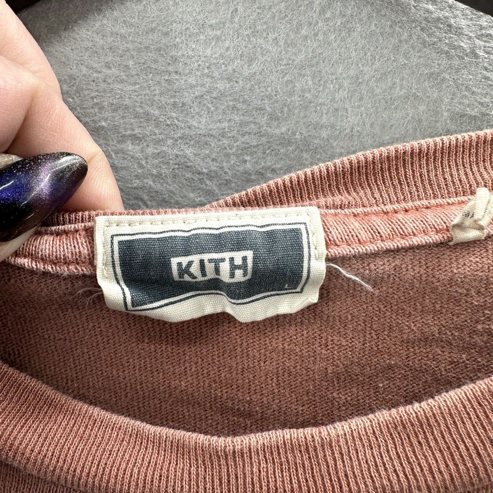 Kith Kith Classic Logo Long Sleeve T-Shirt Mens Large Molecule Coral Pink 2020 Size US L / EU 52-54 / 3 - 5 Thumbnail