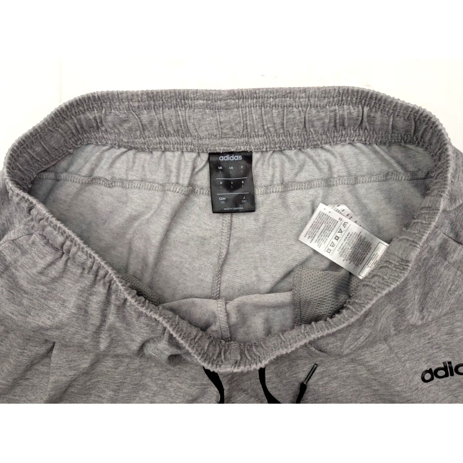 Adidas Adidas Sweat Pants Men L (30x29) Gray Athletic Tapered Lightweight Elastic Waist Size US 33 - 7 Thumbnail