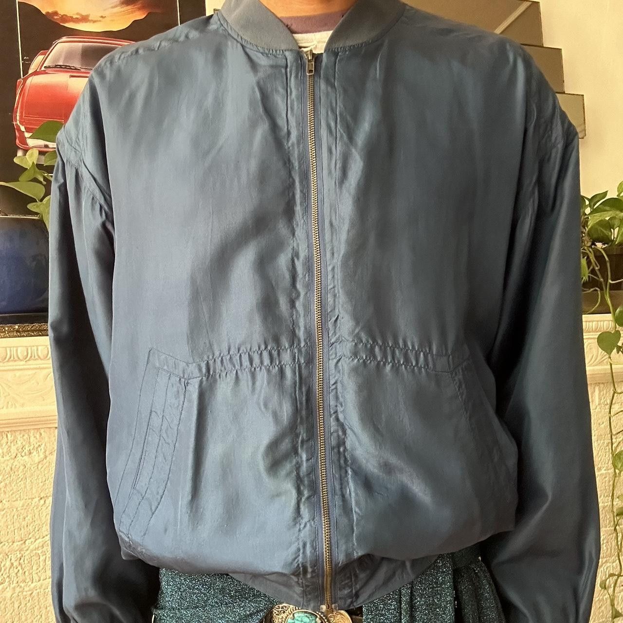 Other VINTAGE BLUE SILK OVERSIZED BOMBER JACKET _ XL Size US XL / EU 56 / 4 - 2 Thumbnail