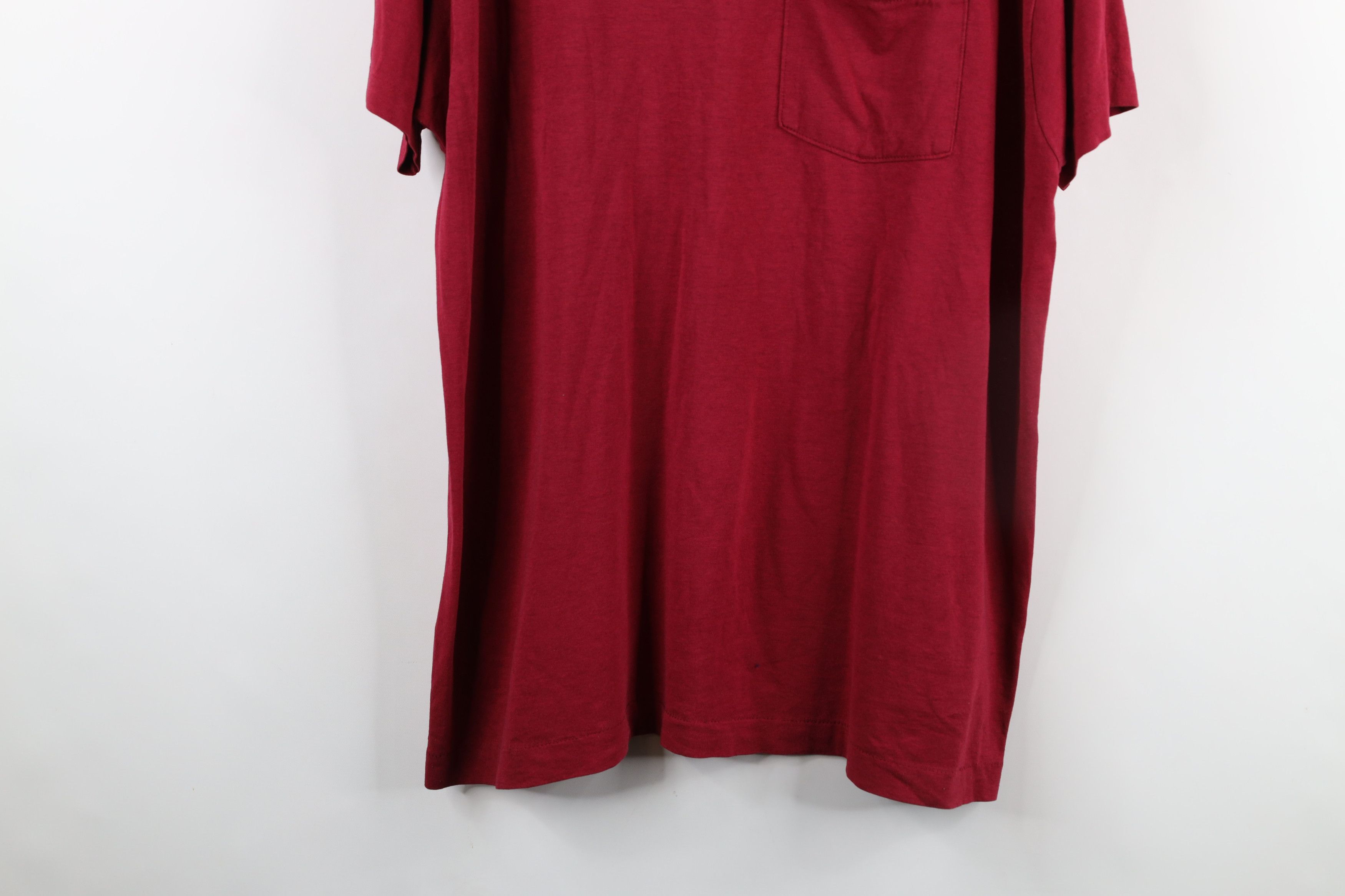 Vintage Vintage 90s Streetwear Short Sleeve Pocket T-Shirt Red USA Size US XXL / EU 58 / 5 - 3 Thumbnail