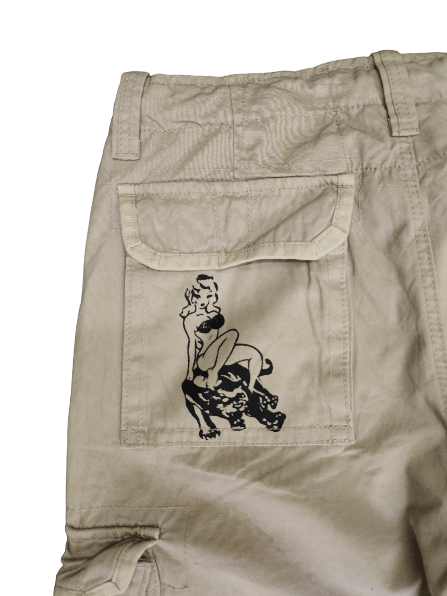 Ruehl No. 925 Baggy Cargo Pants Ruehl No. 925 Wide Leg Naked Pin Up Girls Size US 32 / EU 48 - 13 Thumbnail