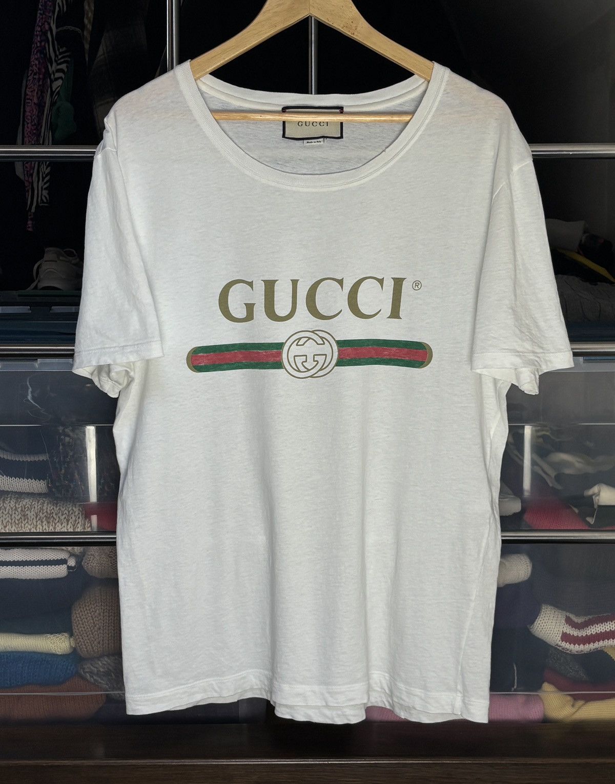 Gucci Gucci Classic Logo Oversized Designer Tee Box Vintage Rocky Size US M / EU 48-50 / 2 - 1 Thumbnail