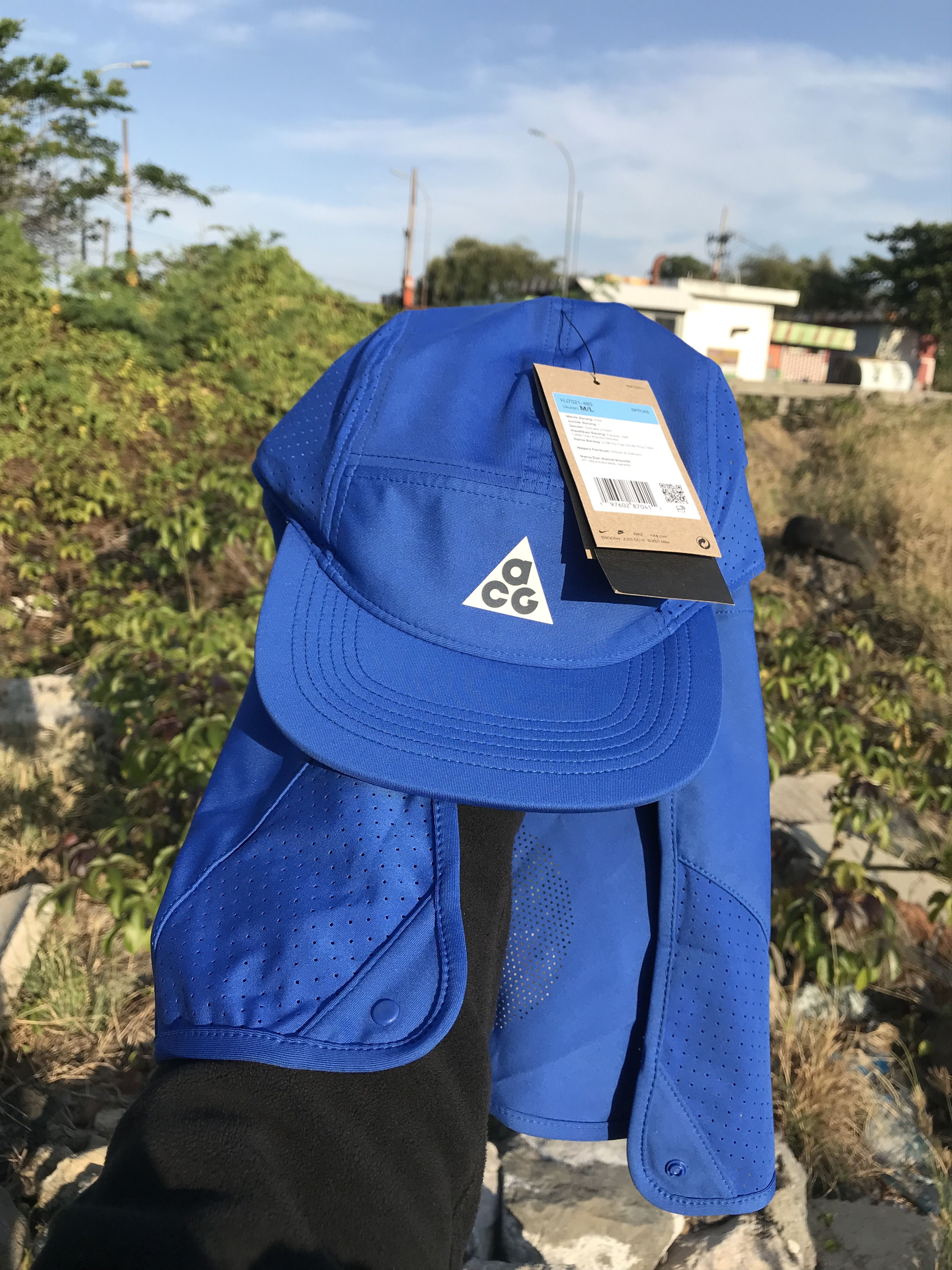 Nike ACG NIKE ACG U FLY CAP US AB ACG CAPE blue running jogging M-L Size ONE SIZE - 6 Thumbnail
