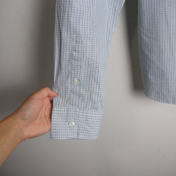 Bloomingdale's The Men's Bloomingdale's Gingham Button Down Stretch Fabric Size US M / EU 48-50 / 2 - 4 Thumbnail