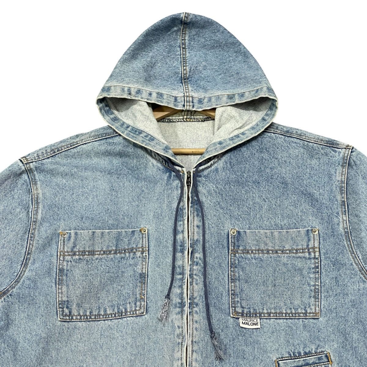 Carhartt Vintage Y2k Maurice Malone Denim Hooded Chore Jacket Hip Hop Size US XL / EU 56 / 4 - 6 Thumbnail