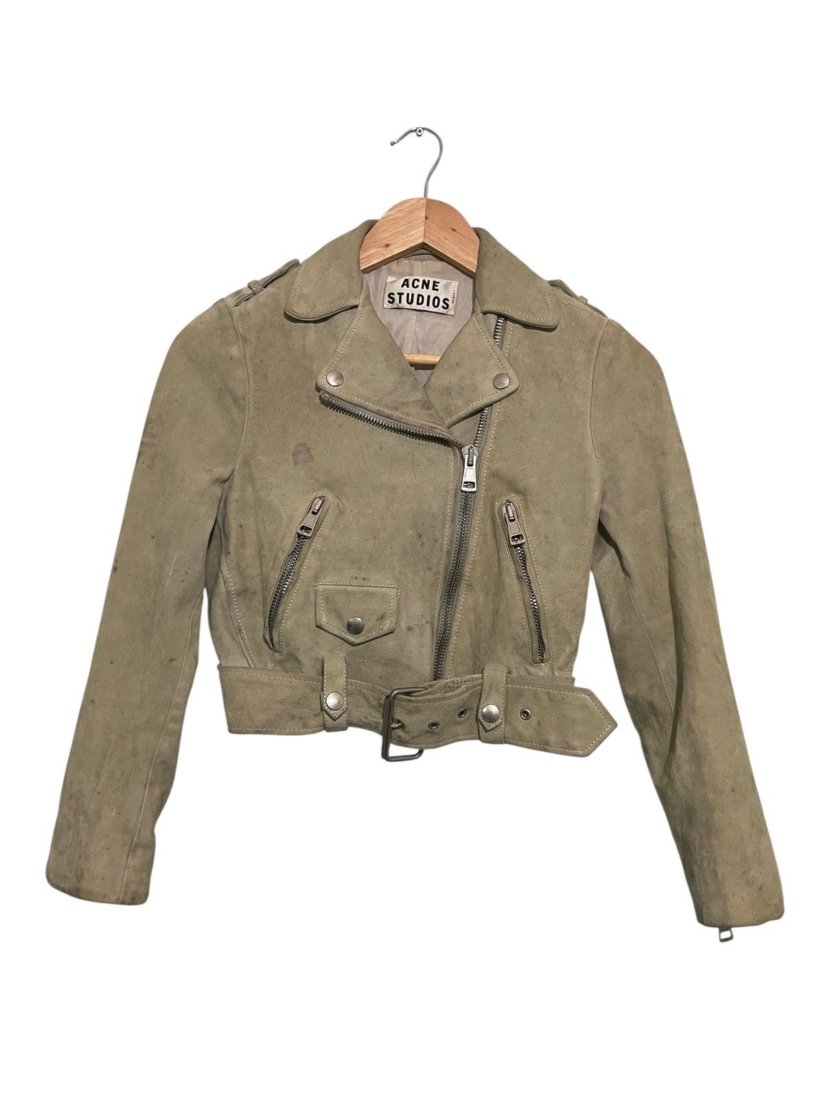 Acne Studios ACNE STUDIOS Suede Biker Jacket Size US S / EU 44-46 / 1 - 1 Thumbnail
