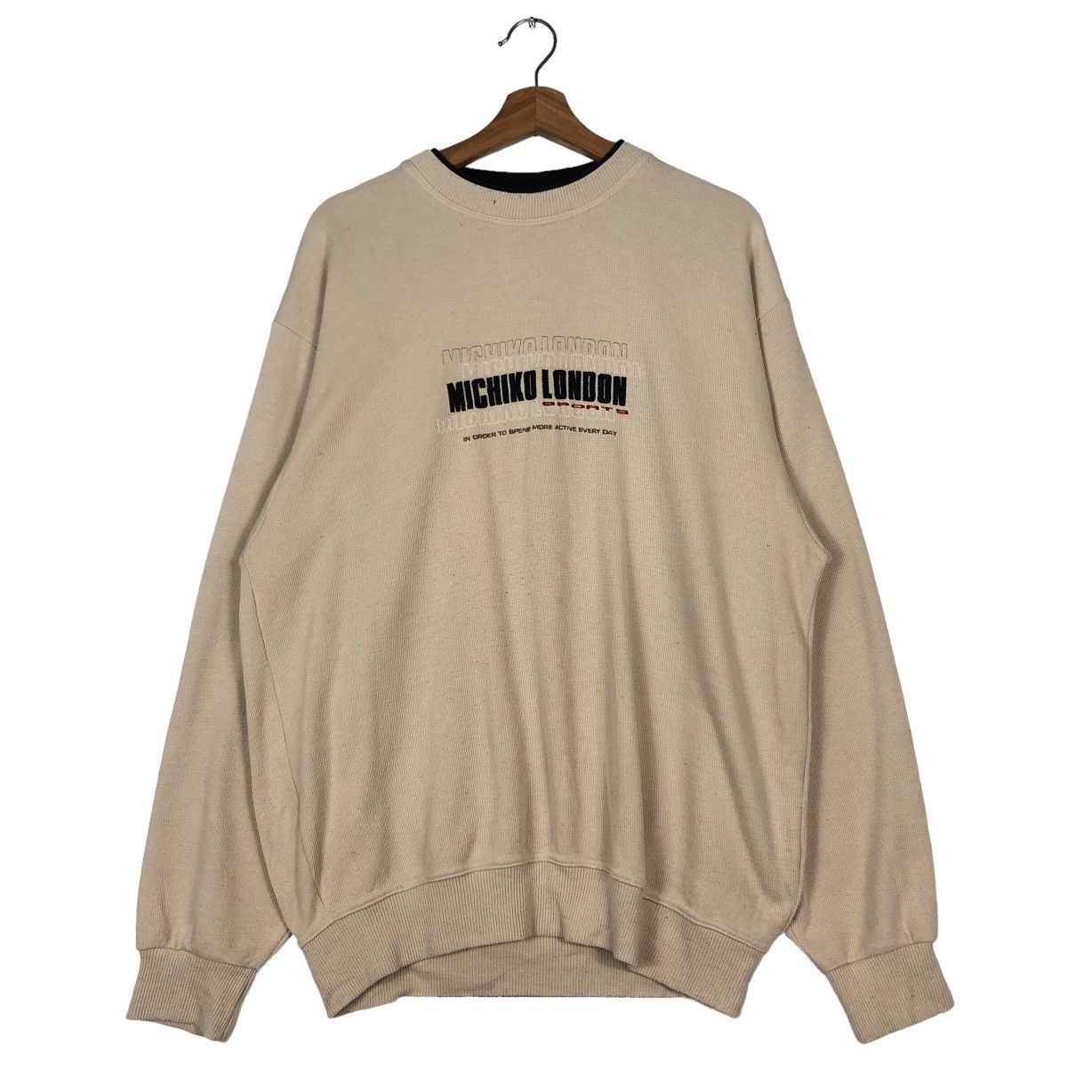Japanese Brand 🔥Vintage Sweatshirt Crewneck Michiko London Spell Out Big Size US M / EU 48-50 / 2 - 1 Thumbnail
