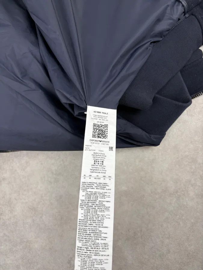 Emporio Armani Emporio Armani Navy & Black Wool Bomber Jacket Size US M / EU 48-50 / 2 - 11 Thumbnail