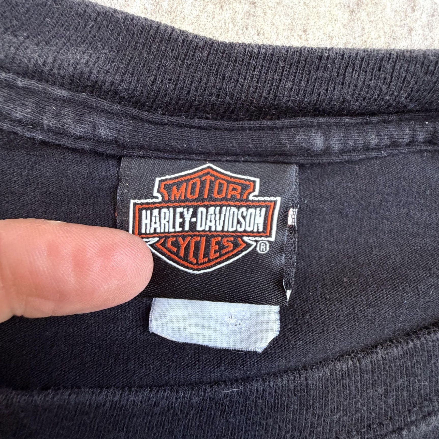 Harley Davidson Harley-Davidson Shirt Mens 3XL Black Graphic Print Short Sleeve T-Shirt Biker Patriotic Holiday Motorcycle Men Black 3XL Size US XXL / EU 58 / 5 - 5 Thumbnail