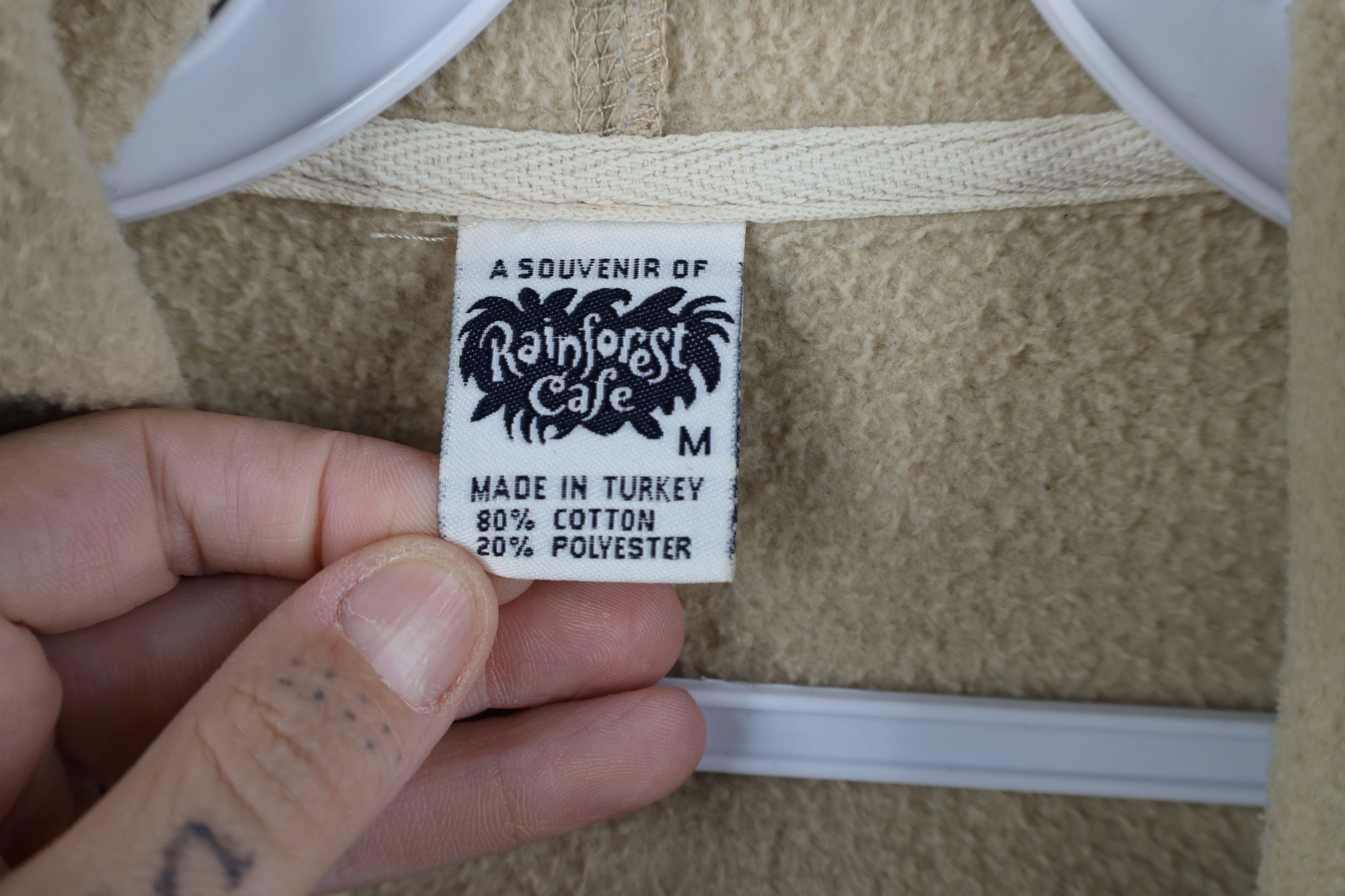 Vintage Vintage Rainforest Cafe Nashville Full Zip Hoodie Beige Size M / US 6-8 / IT 42-44 - 9 Thumbnail