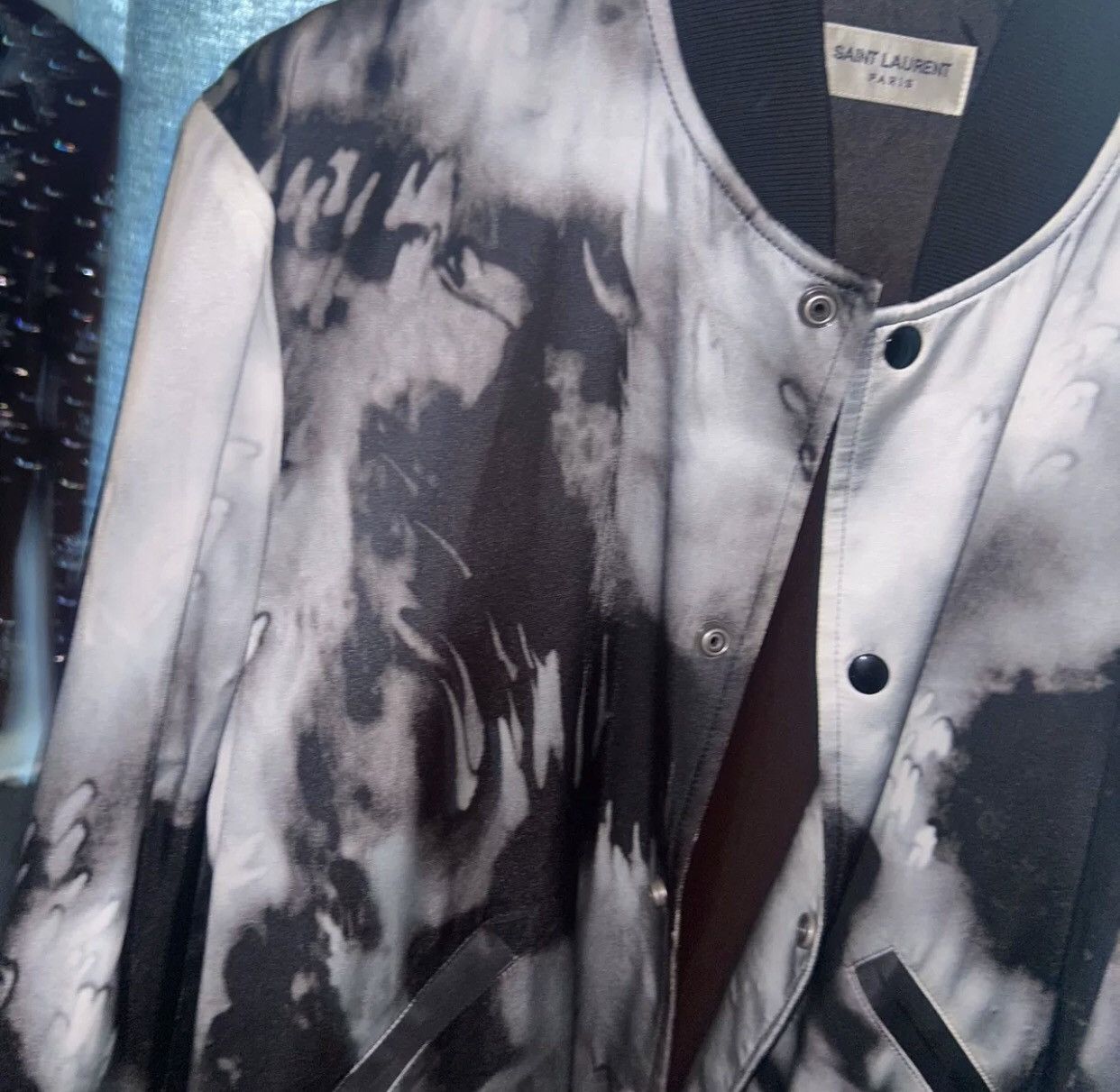 Saint Laurent Paris × Yves Saint Laurent Saint Laurent slp18SS black and white cow splash-ink jacket Size US M / EU 48-50 / 2 - 3 Thumbnail