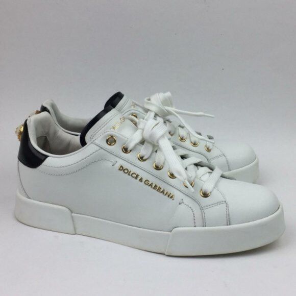 Dolce & Gabbana DOLCE & GABBANA Portofino Embellished Sneakers Size Size US 8 / IT 38 - 2 Thumbnail