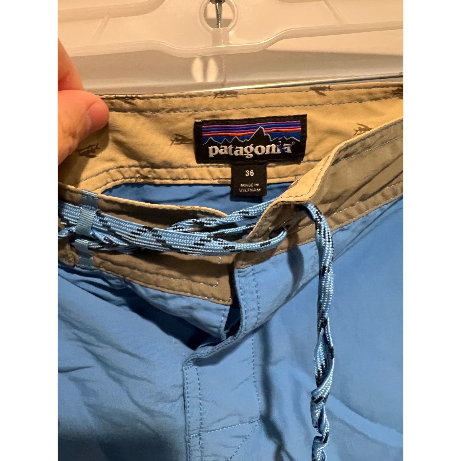 Patagonia Patagonia Mens Swim Surf Board Shorts Blue Size 36 Drawstrin Size US 36 / EU 52 - 3 Thumbnail