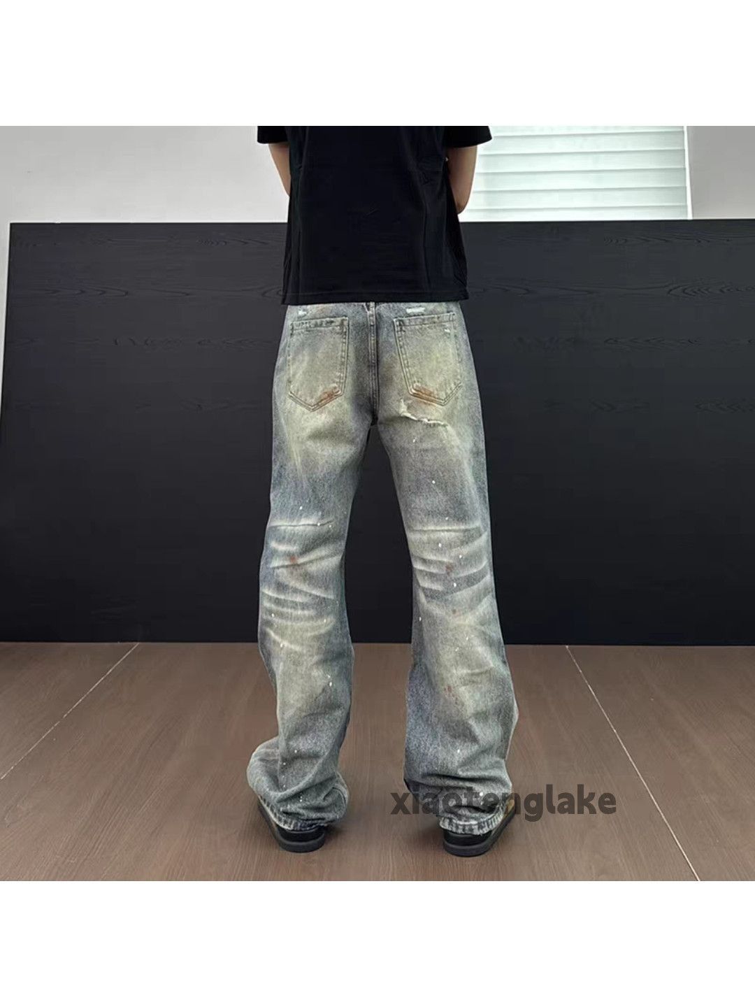 Jean xz utility loose baggy skate hiphop paint stain jeans Size US 28 / EU 44 - 7 Thumbnail