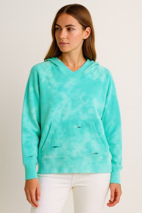 LoveShackFancy Addison Cabana Teal Cotton Tie Die Size ONE SIZE - 1 Thumbnail