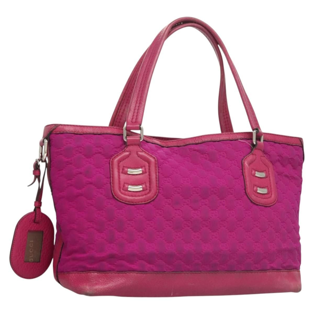 Gucci GG Canvas Tote Bag Nylon Purple Silver 241101 Auth Th5851 in Purple/Silver, Women's