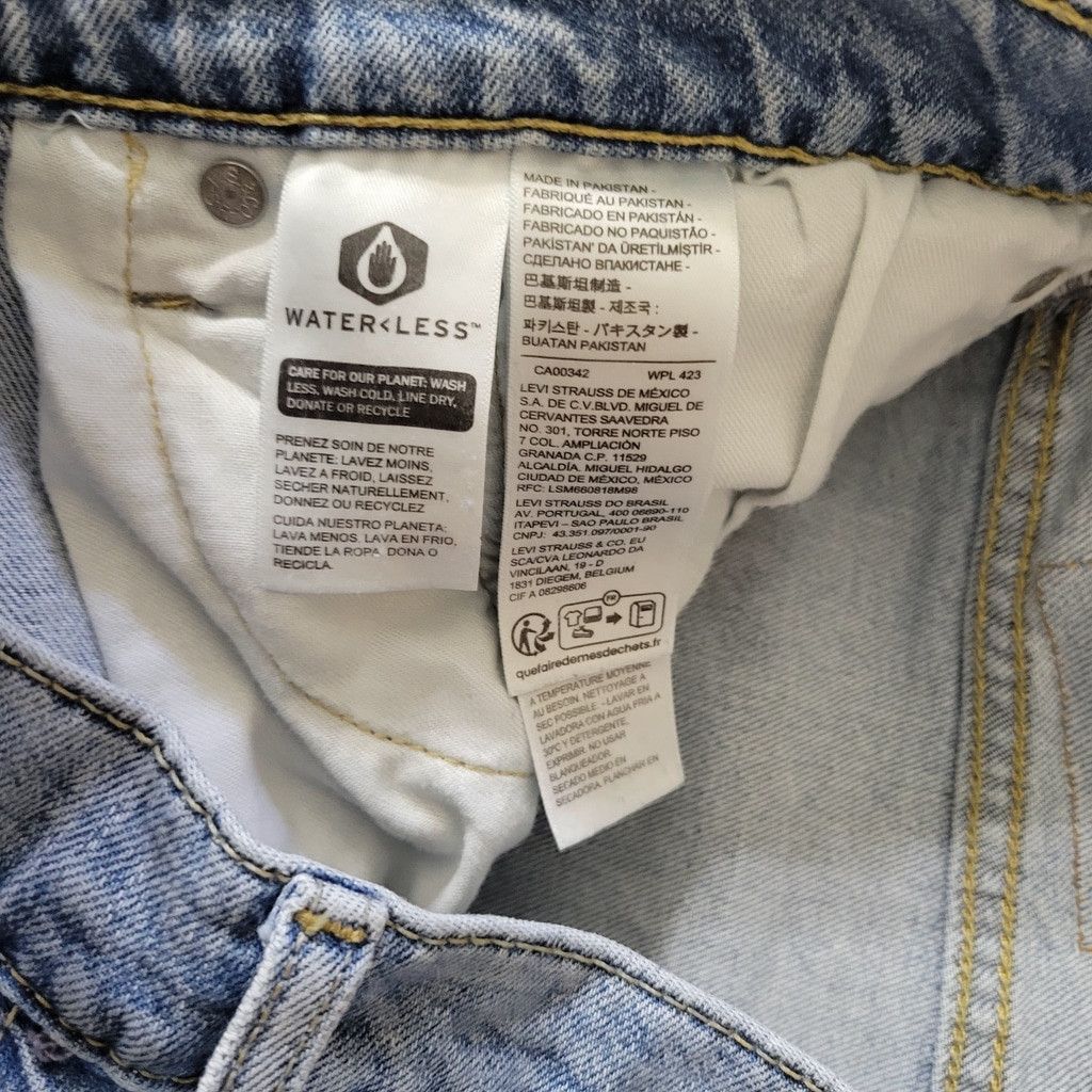 Levi's Levi's 512 Straight Slim Distressed Blue Zip-Fly Cotton Size US 34 / EU 50 - 9 Thumbnail