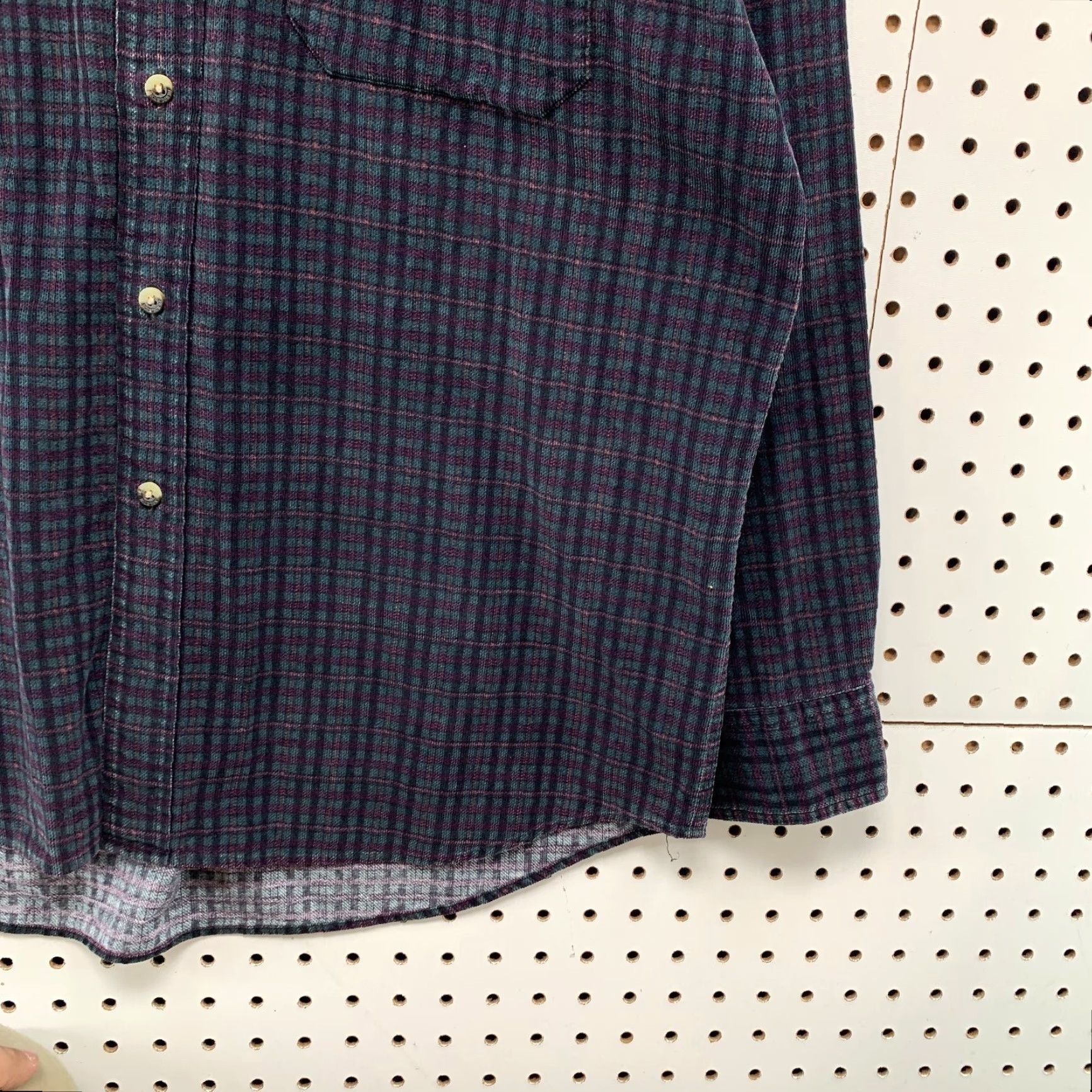 Pendleton Pendleton Button Shirt Mens Large Vancouver Green Purple Plaid Textured Size US L / EU 52-54 / 3 - 7 Thumbnail