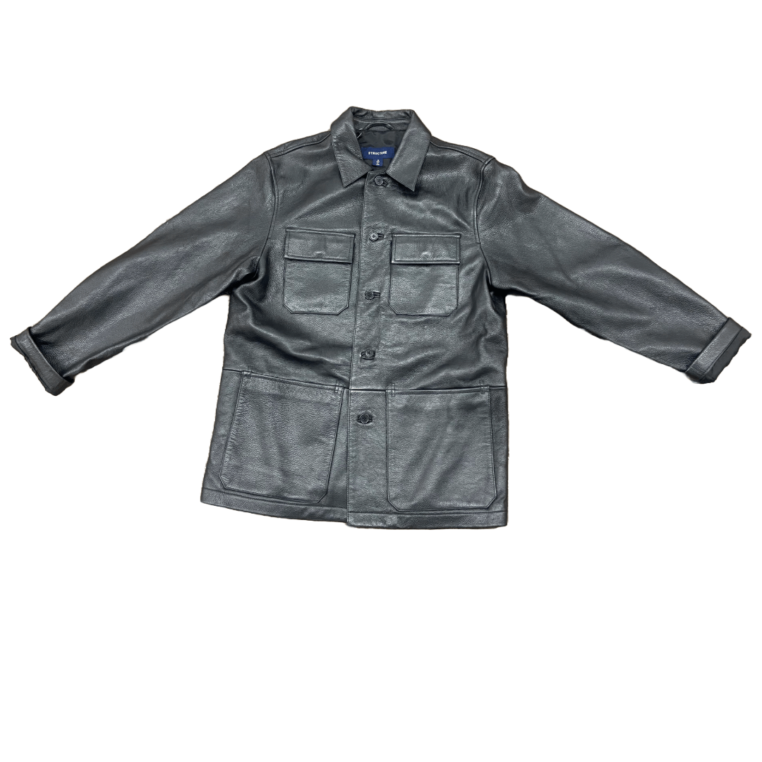 Levi's Boxy Leather Coat - Vintage Size US M / EU 48-50 / 2 - 1 Thumbnail