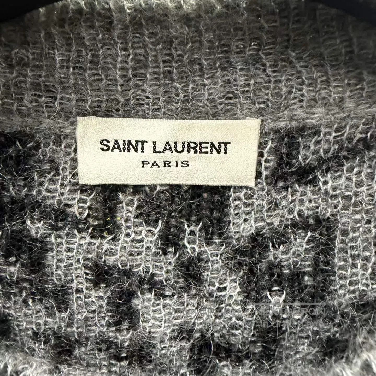 Saint Laurent Paris Saint Laurent Paris Charcoal Grey Sweater| Size S / US 4 / IT 40 - 4 Thumbnail