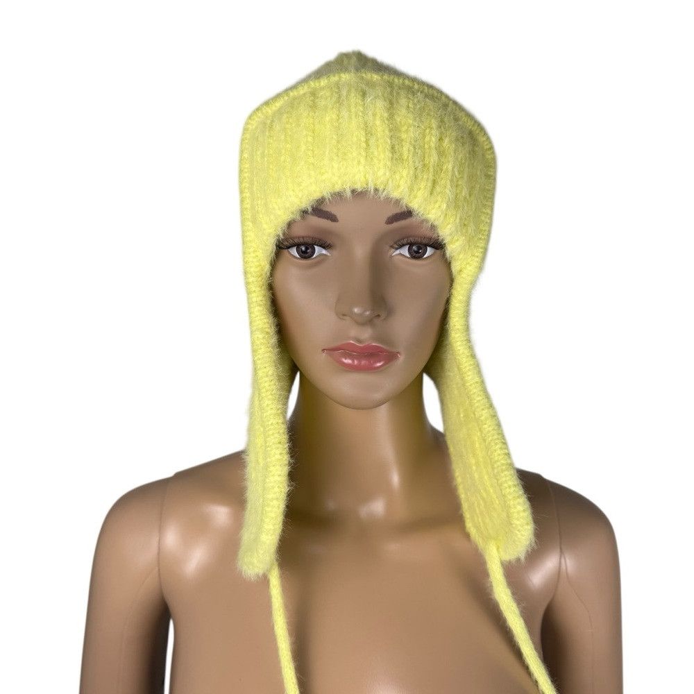 Free People New Free People Timber Fuzzy Knit Trapper Hat Size ONE SIZE - 3 Thumbnail