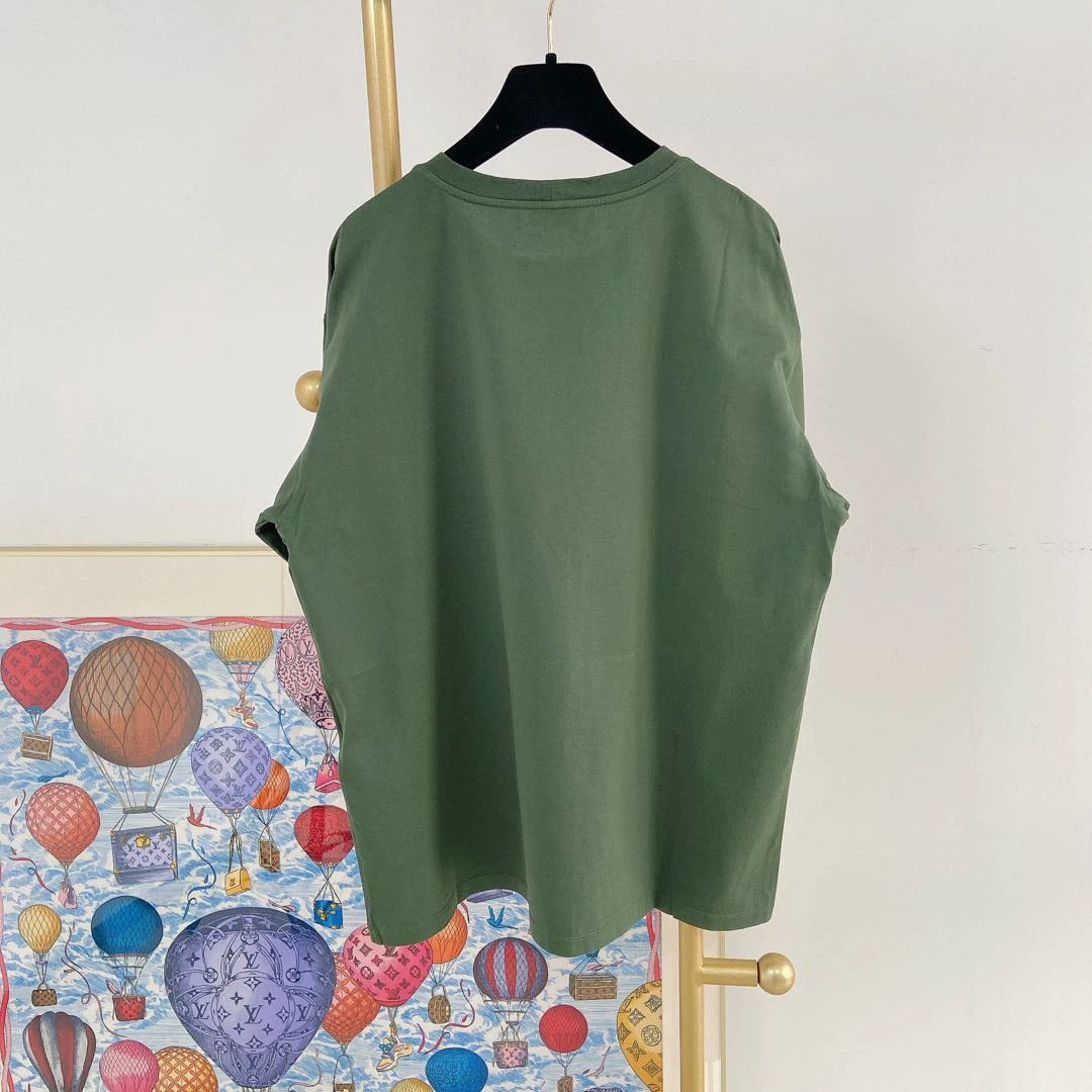 Celine Celine logo green t-shirt M 9315 Size US M / EU 48-50 / 2 - 2 Thumbnail